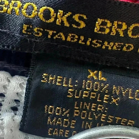 Mens Brooks Brothers Swim Shorts Swimming Trunks Colorblock Multicolor Large XL - Picture 2 of 3